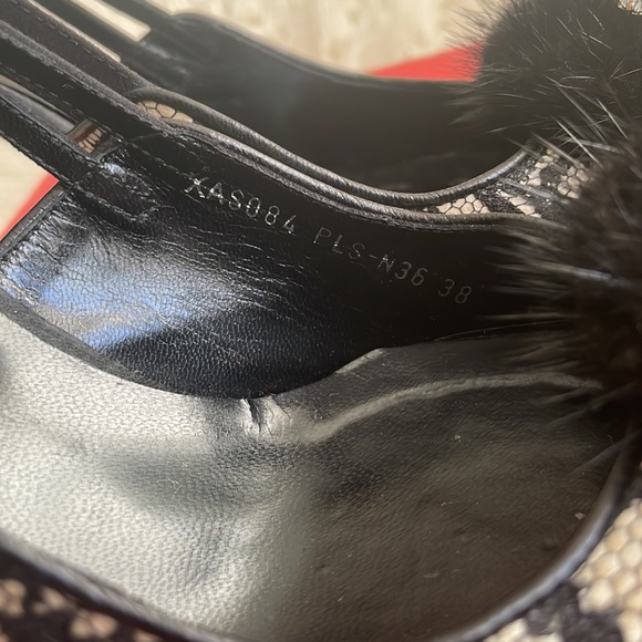 Valentino Mink/Jeweled Black & Nude Heels - Picture 9 of 13